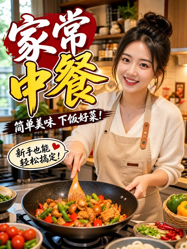 抖音揭秘美食视频-家常中餐视频教程